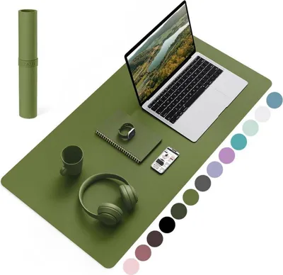 Image de YSAGi Sous-mains Tapis de souris Cuir Antidérapant Suede Vert Herbe 80x40cm