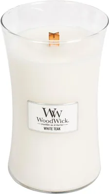 Productafbeelding van White Teak Large candle kaars WoodWick