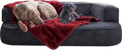 Produktbild von tierlando® Hundedecke LILLY Flauschige Haustier-, Welpen-, Katzen-, Plüschdecke - Größe: 150x100cm | Farbe: 29 Bordeaux