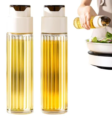 Öl- & Essigspender aus Glas, 500 ml, 2er-Set, transparent
