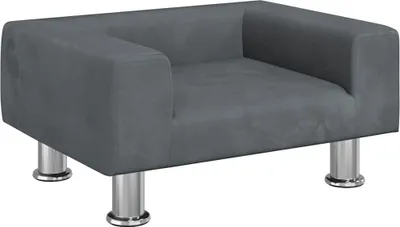 Obrázek produktu pro vidaXL Pelíšek pro psy tmavě šedý 50x40x26,5 cm sametový