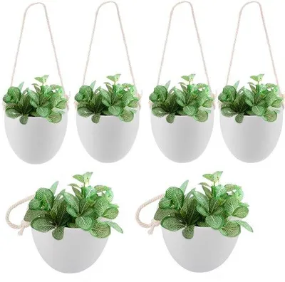 Produktbild von Keramische Wandvase 9x9,5cm für Innenpflanzen