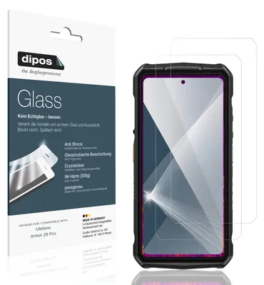 Produktbild von 2x Schutzfolie für Ulefone Armor 29 Pro - Anti-Shock 9H Folie dipos Glass Kunststoffglas