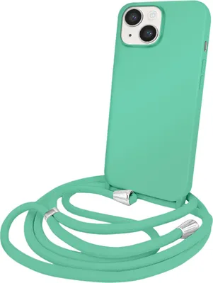 Immagine prodotto di Moxie, custodia in TPU Color Lace per iPhone 14 con cordino, turchese