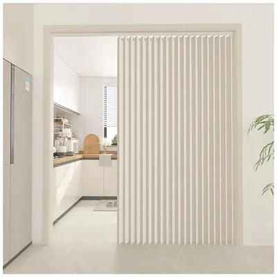 Image de Rideau plissé thermique et magnétique, couleur beige, 150 x 240 cm