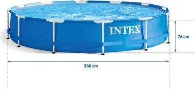 Produktbild von Steinbach 128212 Frame Pool Set Rondo Ii 366 X 76 Cm Kartuschenfilter 2.006 L/H