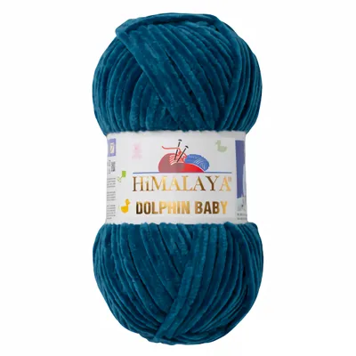 Produktbild von Strickfein Himalaya Dolphin Baby super Bulky Chenille Garn Wolle strickgarn 100 gr 80348 - dunkeltürkis