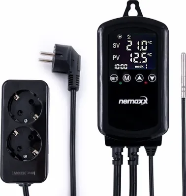Obrázok produktu pre Termostat s zásuvkami 230 V, 3000 W/16 A s NTC snímačom (2 m), 2 zásuvky