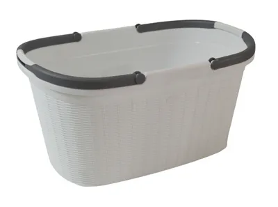 Image de Stefanplast Elegance Panier à linge, plastique, blanc, 38 x 58 x 28 cm