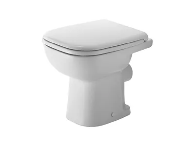Produktbild von Duravit Stand-WC D-CODE tief, 350 x 480 mm, Abgang waagerecht HygieneGlaze weiß