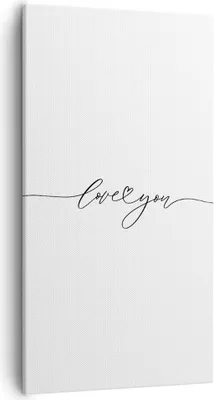 Produktbild von Bild auf Leinwand - Leinwandbild - Einteilig - Ich liebe dich handschriftlich - 55x100cm - Wand Bild - Wanddeko - Wandbilder - Leinwanddruck - Bilder - Wanddekoration - Leinwand bilder - PA55x100-4644