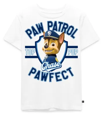 Produktbild von Spreadshirt Paw Patrol Chase Pawfect Kinder Premium T-Shirt, 110/116 (4 Jahre), Weiß