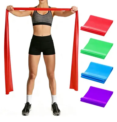 Produktbild von Set mit 4 Widerstandsbändern für Krafttraining und Physiotherapie