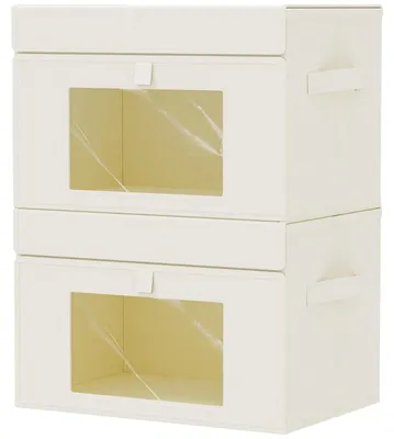 Obrázek produktu pro XSNY17BEL-2 Úložné boxy s víkem - Kostkové organizéry, 2 kusy