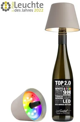 Produktbild von Sompex TOP 2.0 LED RGBW Akku Flaschenleuchte Sand