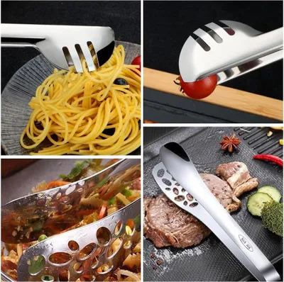 Produktbild von Set aus 2 Spaghettizangen und Servierzangen - vielseitig und rostfrei - 2 Stück