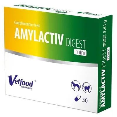 Immagine prodotto di Cibo enzimatico VetFood AMYLACTIV DIGEST MINI per gatto e cane 30 capsule