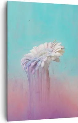 Produktbild von Bild auf Leinwand - Leinwandbild - Einteilig - Modern Grafik Blume - 80x120cm - Wand Bild - Wanddeko - Wandbilder - Leinwanddruck - Wanddekoration - Leinwand bilder - Wandbild - PA80x120-4534