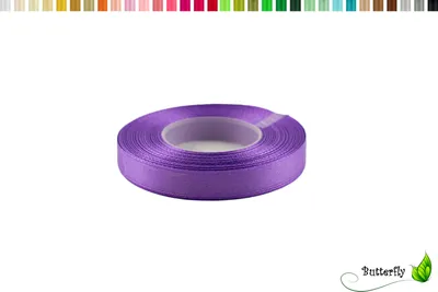 Produktbild von Satinband 12mm x 32m Rolle, Farbe:115 dunkel flieder