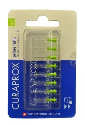 Image de Curaprox brossettes interdentaires CPS 011 Prime recharge 8 pièces nettoyage