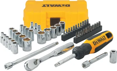 Image de DEWALT DWMT81610-0 - Set de Outils électriques de Entraînement de 1/4 pouce avec propriétés anti-corrosion et control de Poignée moletée pour le bricolage et les professionnels, jaune et.