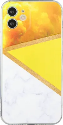 Produktbild von König Design Hülle kompatibel mit Apple iPhone 12 Kunststoff Soft Handyhülle - Handy Case Gelb