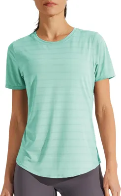 Produktbild von Damen Yoga-Trainingsshirt Sport-T-Shirt Kurzarm Grün S