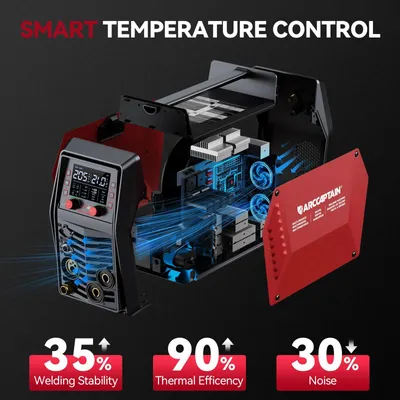 Image de Appareil de soudure multifonction 6-en-1 : MIG, MAG, TIG, MMA, convertisseur – 205A, 220V – Gaz / fil fourré – Soudure d'aluminium – Prise européenne – Contrôle via application