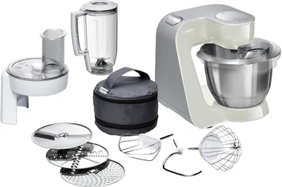 Produktbild von Bosch MUM58L20 Küchenmaschine 1000 W 3,9 l Grau Edelstahl Weiß