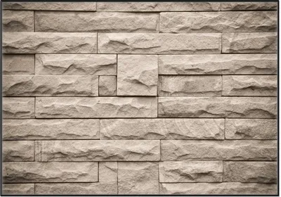 Produktbild von Wallario Wandbild Steinwand grau-braun, Größe: 70,30 x 100,30 cm, Poster mit schwarzem Aluminiumrahmen