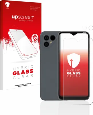 A product package for a phone screen protector, with the product itself displayed.