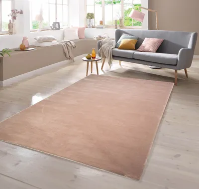 Produktbild von Teppich Kurzflor uni rosa Größe - 200 x 290 cm