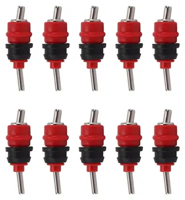 Immagine prodotto di 10 pezzi di nippli automatici per polli, 360 gradi, per pollame, anatre, galline, irrigazione, sfera in acciaio rosso