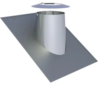 Produktbild von Jeremias DW-FU Dachdurchführung 180mm Edelstahl Abgassystem 26-35 Grad Wetterkragen doppelwandig