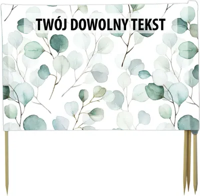Zdjęcie produktu dla PARAWAN PLAŻOWY Akwarelowe listki z indywidualnym  napisem 4 PANELE 4.4