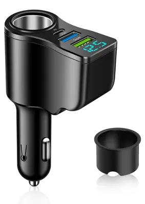Image de Diviseur USB 4 en 1 pour allume-cigare, 106 W