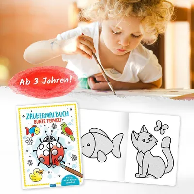 Produktbild von Trötsch Malbuch Zaubermalbuch Bunte Tierwelt