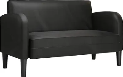 Obrázok produktu pre vidaXL Dvojmiestna pohovka čierna 110 cm Imitácia kože
