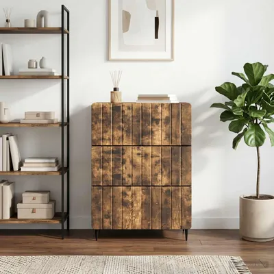 Productafbeelding van vidaXL Ladekast, 66 x 34,5 x 92 cm, houtvezel, gerookt eiken