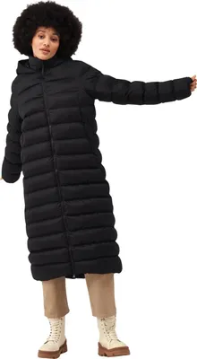 Produktbild von Regatta Elender Baffle Mantel für Damen mit Kapuze lang, Farbe:Schwarz, Größe:44