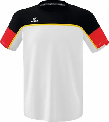Produktbild von Erima Change By Erima T-Shirt Weiß/Schwarz/Rot