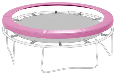 Productafbeelding van SPORTNOW Randbescherming voor trampoline, diameter 366 cm. Randbescherming met UV-bescherming, kleur: roze