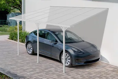 Produktbild von Terrassenüberdachung Carport KLEO 400L300 Aluminium Weiß
