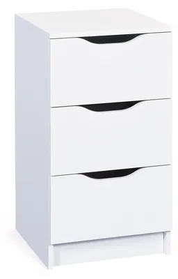 Ladenkast mit 3 Schubladen, Weiß, Melamin, 40x71x40 cm