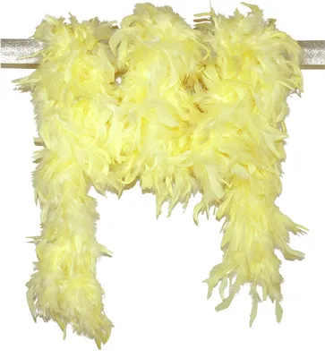 Produktbild von Hellgelbe Federboa (60g / 180cm)