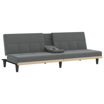 Produktbild von Schlafsofa mit Getränkehaltern Dunkelgrau Stoff
