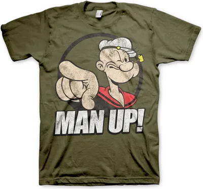 Produktbild von Popeye - Man Up! T-Shirt - XX-Large - Olive