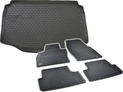Produktbild von Gummi Kofferraumwanne + Fußmatten Set für Seat Arona, Bj. 2017-