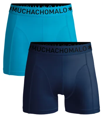Produktbild von Muchachomalo Herren Boxershorts – 2er Pack – Baumwolle Stretch – Bequeme Unterwäsche – Größe M - U-SOLID1010-1360