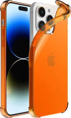 Image de Smartphonica iPhone 14 Pro Max
  housse en silicone transparente antichoc avec bumper - Orange